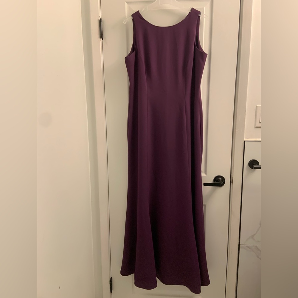 ALFRED SUNG Deep Purple Maxi Dress
